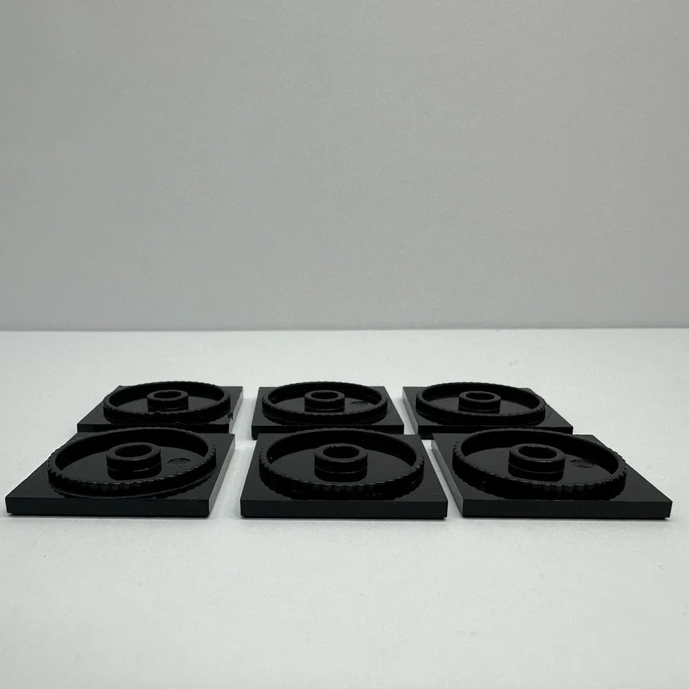 LEGO® Part‎ #61485 Black Turntable 4 x 4 Square Base, Locking Lot Of 6